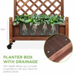 Best Choice Products 48in Wood Planter Box & Diamond Lattice Trellis 10