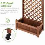 Best Choice Products 48in Wood Planter Box & Diamond Lattice Trellis 11