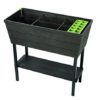 Keter Urban Bloomer 12.7 Gallon Raised Garden Bed with Self Watering Planter Box and Drainage Plug, Dark Grey 1