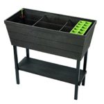 Keter Urban Bloomer 12.7 Gallon Raised Garden Bed with Self Watering Planter Box and Drainage Plug, Dark Grey 7