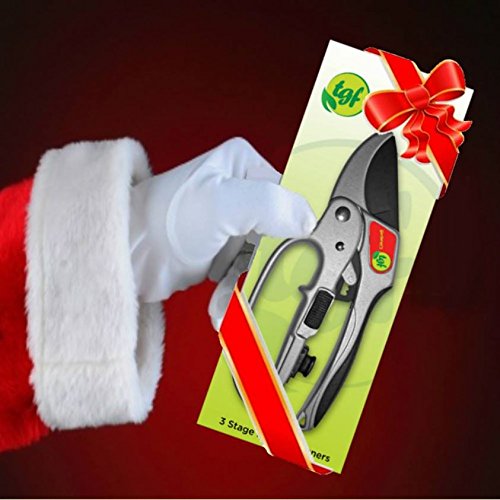Ratchet Pruning Shears Gardening Tool – Anvil Pruner Garden Shears with Assisted Action – Ratchet Pruners for Gardening with Heavy Duty, Nonstick Steel Blade – Garden Tools by The Gardener's Friend 2