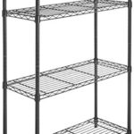 Amazon Basics 4-Shelf Adjustable, Heavy Duty Storage Shelving Unit on 4'' Wheel Casters, Metal Organizer Wire Rack, Black, 36" L x 14" W x 57.75" H 7