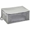 Amazon Basics Foldable Large Zipper Storage Bag Organizer Cubes with Clear Window & Handles, 3-Pack, Gray 9
