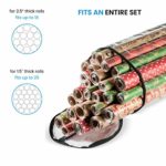 ZOBER Wrapping Paper Storage Containers - 40 Inch Gift Wrapping Organizer Storage - Fits 20 Standard Rolls of Wrapping Paper - Breathable Fabric, Waterproof 9