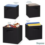 Royexe Cube Storage Baskets for Organizing - 11 Inch - Set of 8 Heavy-Duty Storage Cubes for Storage and Organization, Makes The Perfect Bins for Cubby Storage Boxes Or Cube Storage Organizer (Black) 11