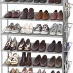 Simple Houseware 6-Tier Shoe Rack Storage Organizer w/Side Hanging Bag, Grey 5