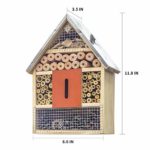 FUNPENY Wooden Insect House, Insect Hotel with Brush for Butterfly, Bees and Ladybugs 9