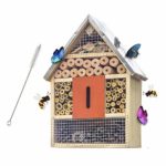 FUNPENY Wooden Insect House, Insect Hotel with Brush for Butterfly, Bees and Ladybugs 7