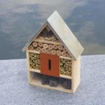 FUNPENY Wooden Insect House, Insect Hotel with Brush for Butterfly, Bees and Ladybugs 12