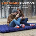 Hikenture Double Sleeping Pad for Camping, Ultralight 3.75" Extra-Thick Camping Mattress 2 Person, Inflatable Backpacking Sleeping Mat, Hiking Air Mattress for Tent (Foot Pump) 12