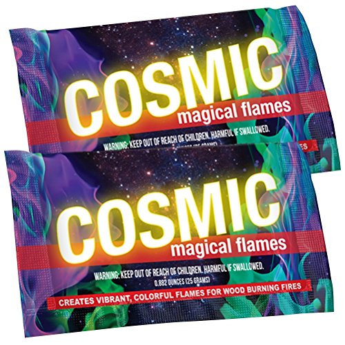 Magical Flames Cosmic Fire Color Packets - 12-Pack Colorful Fire Packs - Magic Colored Flame for Campfires, Bonfire & Outdoor Fire Pit - Color Changing Fire Camping Accessories for Kids & Adults 1
