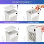 Portable Air Conditioner Fan, 120° Auto Oscillation Personal Air Cooler with 3 Speeds Rechargeable Mini Air Cooler Fan with Handle&Night Light Humidifier Misting Fan for Home, Office, Camping 9