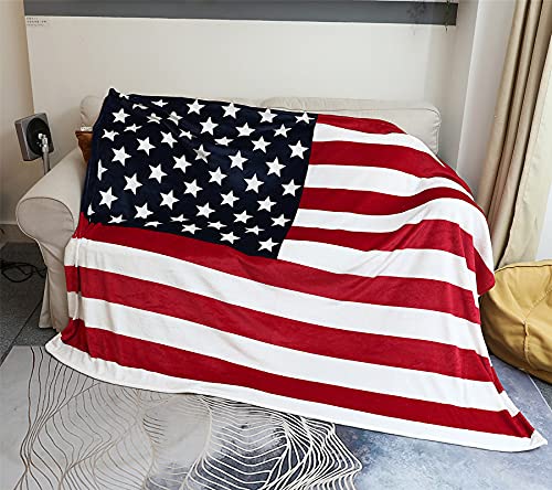 Sviuse Flag Blanket, Super Soft Sherpa Twin Throw 60 80 Blanket for Bed Couch Chair Fall Winter Camping Living Room Office Gift 3