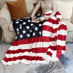 Sviuse Flag Blanket, Super Soft Sherpa Twin Throw 60 80 Blanket for Bed Couch Chair Fall Winter Camping Living Room Office Gift 12