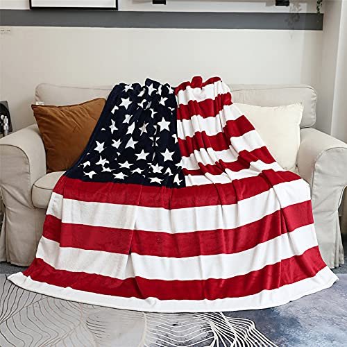 Sviuse Flag Blanket, Super Soft Sherpa Twin Throw 60 80 Blanket for Bed Couch Chair Fall Winter Camping Living Room Office Gift 1