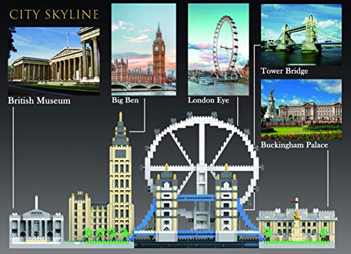 dOvOb Architecture London Skyline Collection Micro Mini Blocks Set Model Kit and Gift for Kids and Adults (3076 Pieces) 3