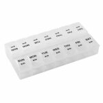 Apex Twice-A-Day Economy Weekly Pill Organizer, Weekly Pill Organizer, 2 Times a Day, Easy-Open, See-Through Lids, Organize Medication or Vitamins by AM, PM or Morning and Bedtime, Clear 5