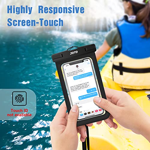JOTO Waterproof Phone Pouch IPX8 Universal Waterproof Case Dry Bag Phone Protector for iPhone 15 14 13 12 11 Pro Max Plus XS XR X 8 Galaxy S23 S22 S21 S20 Pixel Up to 7" -2 Pack, Black 5