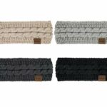 Loritta 4 Pack Womens Winter Headbands Fuzzy Fleece Lined Ear Warmer Cable Knit Thick Warm Crochet Headband Gifts,Multi A 7