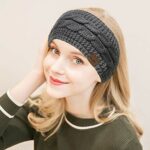 Loritta 4 Pack Womens Winter Headbands Fuzzy Fleece Lined Ear Warmer Cable Knit Thick Warm Crochet Headband Gifts,Multi A 9