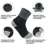 Time May Tell Womens Merino Wool Socks Thick Knit Warm Cushion Wool-Socks-for-Women 2/3 Pack(Dark Grey/Brown/Blue/Multi(3 Pairs),US Size 5~9) 8